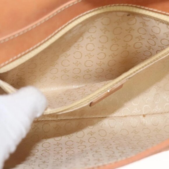 CELINE C Macadam Canvas Shoulder Bag Pink Gold Auth BA2500 - Picture 11 of 16